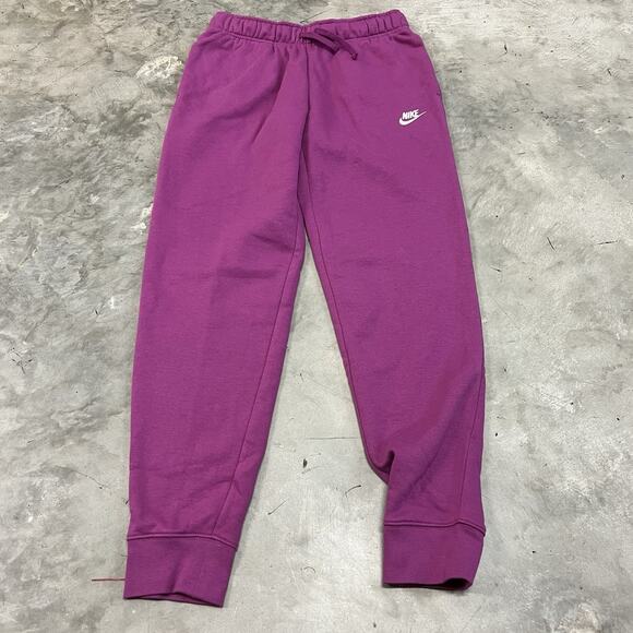 Nike Sportswear Jogger Women Sz Sm Pink Fuchsia Club Fleece Mid-Rise DQ5191-518 - Picture 1 of 8